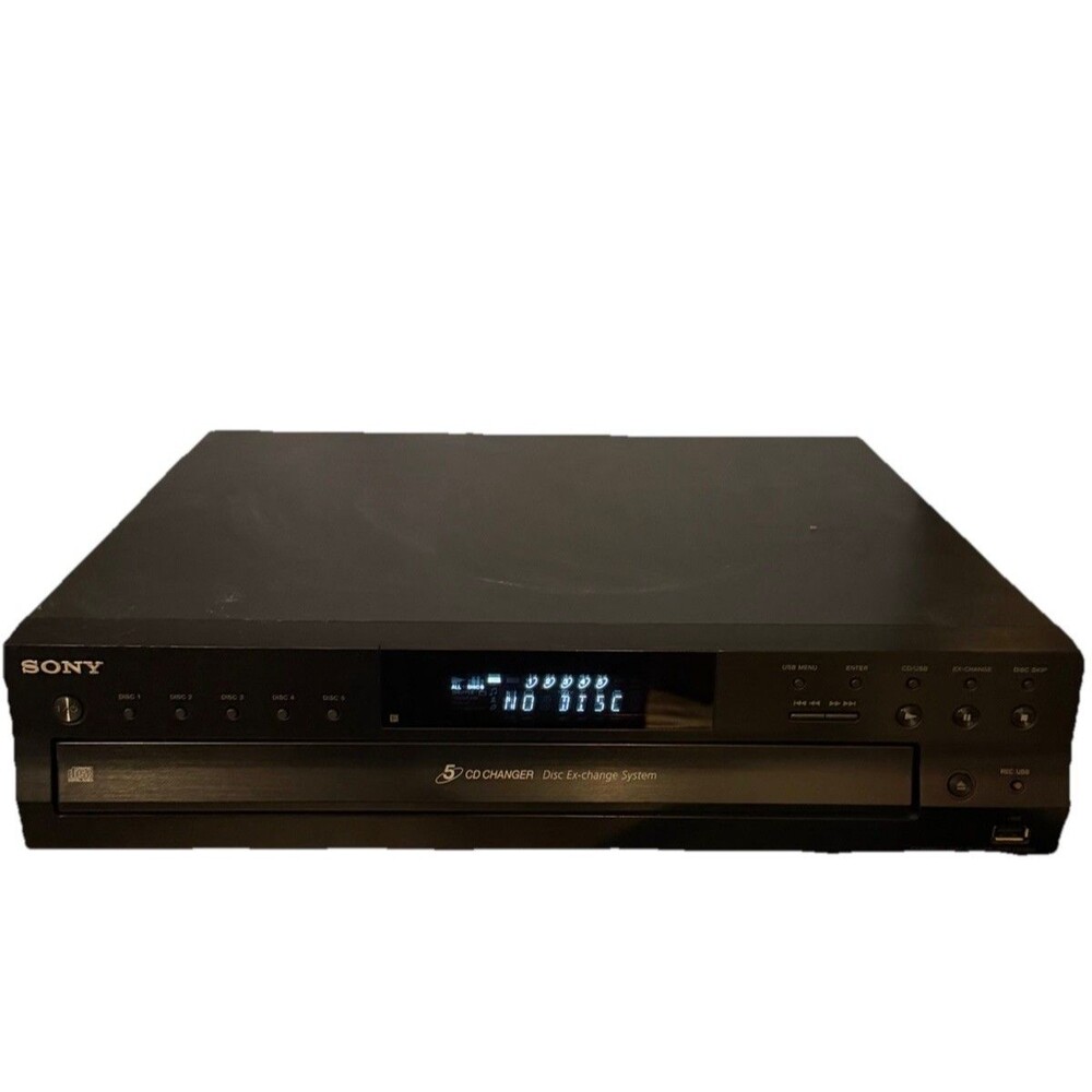 Sony CDP-CE500 5-Disc Carousel CD Changer Player & USB MP3 Recorder - Tested